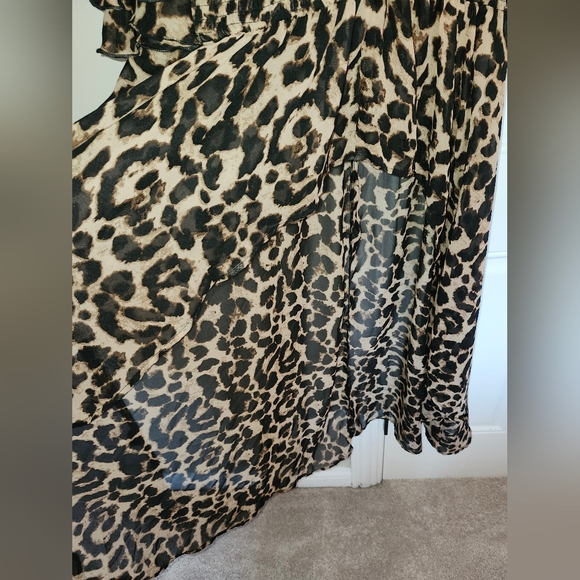 NWT Ashley Stewart Leopard Print Hi Low Duster Top Size 18/20 - Picture 6 of 8